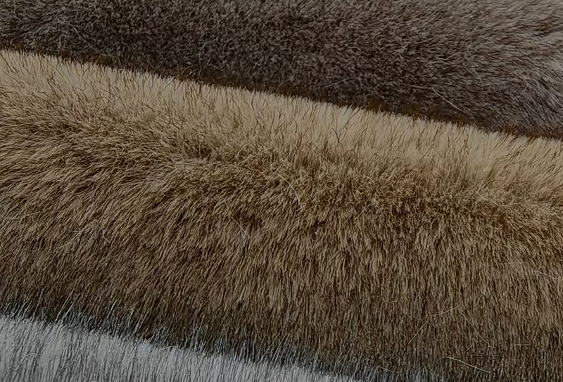 1200 mg * 185 cm Tecido de imitação de pele de raposa catiônica de duas cores