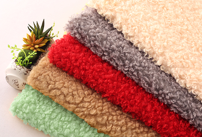 Curly Particles Plush Fabric