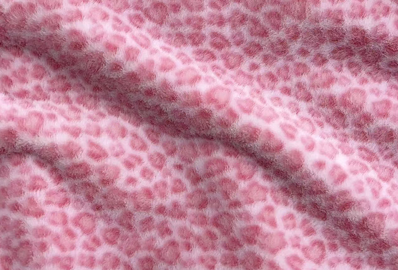 Tecido de vison falso com estampa de leopardo europeu de 160 mm de largura Tecido de vison falso com estampa de leopardo europeu de 160 mm de largura